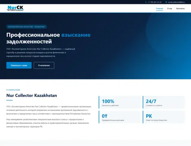 Главная страница сайта: nur-collector.kz